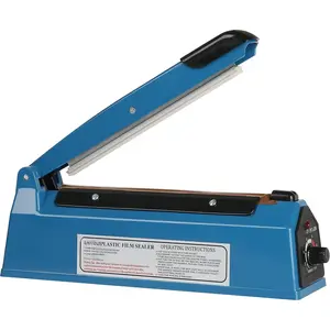8 Inch Impulse Heat Sealer, Manual Poly Machine for Plastic Bags PE PP Bags with Extra Replace Element Grip