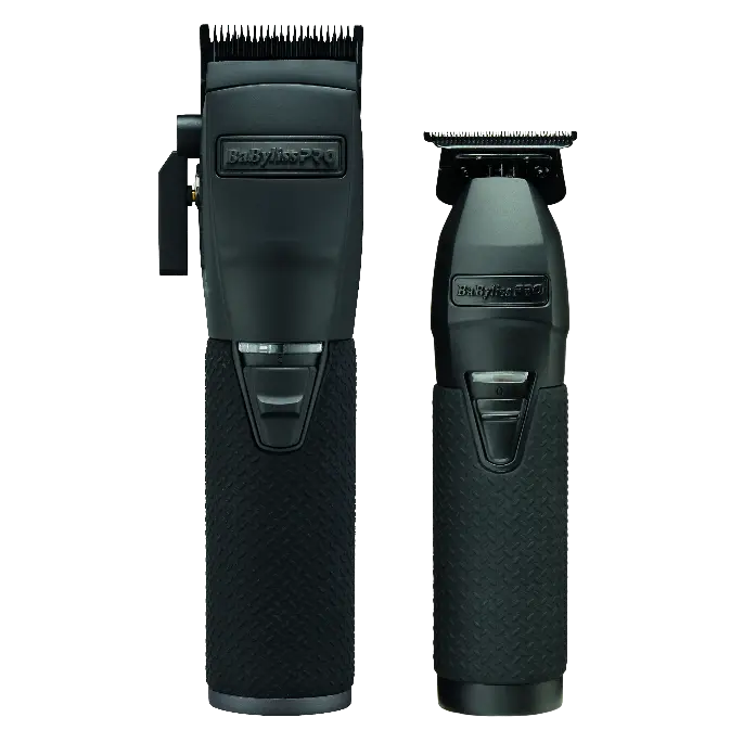 BaBylissPRO BlackFX+ Clipper and Trimmer Duo, Adjustable Barber Enhancements Tool for Home Haircut, Facial Hair Trimmer & Beard Style Grooming