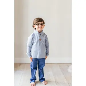 Andes Quarter Zip Smoky Blue Pullover