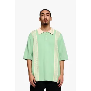 Fresh Wovan Collar Tee Green
