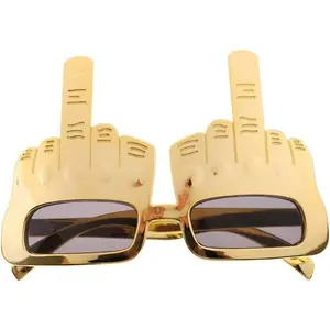 Tricky Middle Finger Sunglasses, Creative Middle Finger Flip Off Hand Shape Finger Silly Funny Party Novelty Sunglasses Novelty Party Eye Glasses Glam