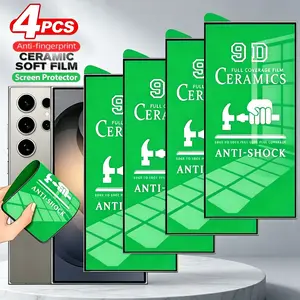 4 PCS Ceramic Soft Film Screen Protectors For Samsung Galaxy S26 S25 Ultra Edge  S23  S20 S22 Plus S25 FE S24 Ultra Note 20 Ultra A07 A17 A37 A57 A16 A26 A36 A56 A55 A35 A25 A15 A54 A53 A52 A52S 5G Film