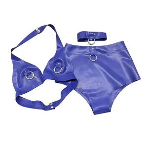 Pure Natural Latex Bra and Underwear Set Fit Elegant