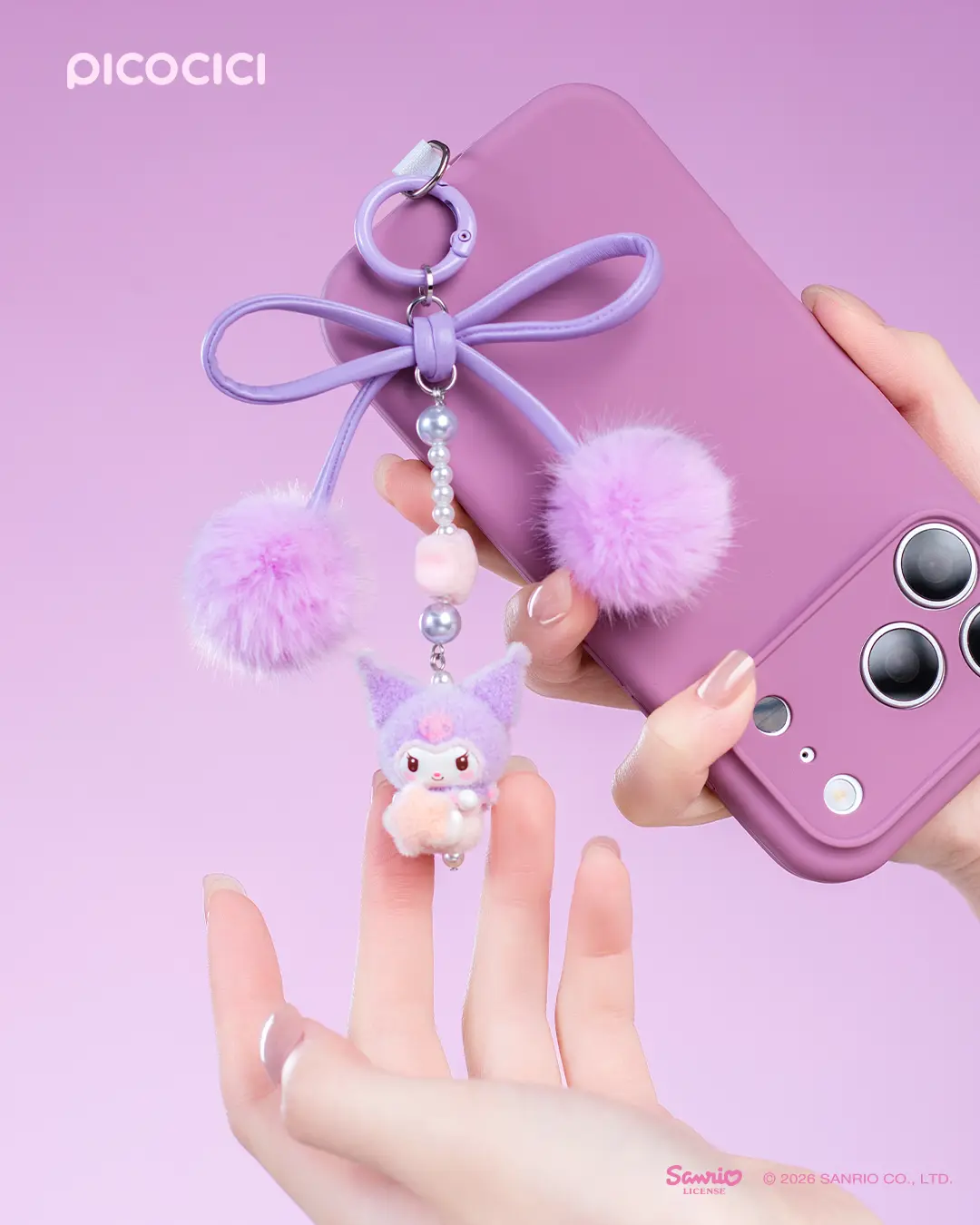Sanrio Characters X MINILIKE Fluffy Little Baby Series Mini Phone Strap blind box