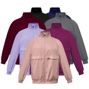 Surgical Scrub Jacket Thickened Long Sleeve Jacket with Stand Collar and Pockets Nurse Workwear Multiple Colors scrubs women teacher clothes yk901(Sheet)