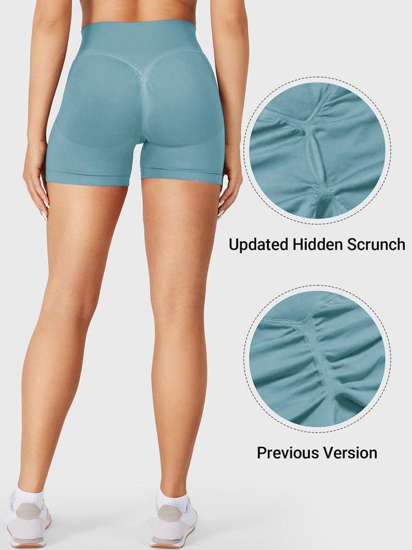 BBFIRA Seamless V Cross Women's Butt-Lifting Shorts；Cross V-Shaped Sporty Peach-Coloured Shaping Seamless Hidden-Seam Butt-Lifting Tight Shorts Fitness Yoga Pants Cross-Front Waistline Sporty Tight Shorts Athletic Yoga Shorts