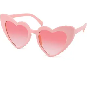 EyeconicFinds Vintage Heart Shaped Sunglasses Women Stylish Love Eyeglasses B2421-P1