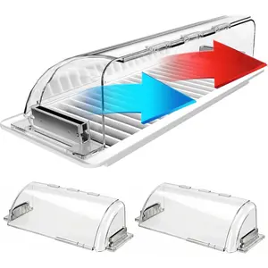 Adjustable Magnetic Air Vent Deflectors 9" to 15" Heat Vent Cover, Heavy Duty Unbreakable Plastic for Home Floor Sidewall Ceiling Registers, 2 Pack