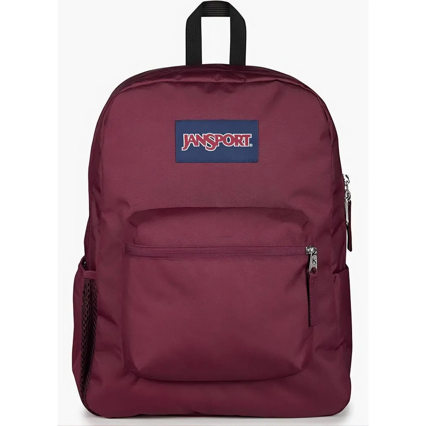 Jansport Stylish 26L Russet Red Polyester Backpack with Adjustable Shoulder Strap, Multi-Compartment, Front Zippered & Side Mesh Pockets, 26-Liter, Front Zippered Pocket, Side Mesh Pocket
