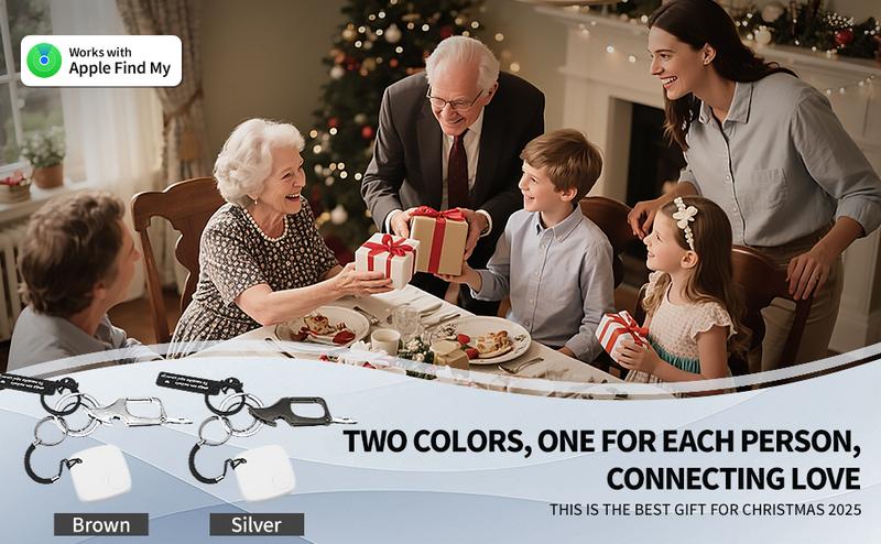 For Apple Find My Keychain No App + Bottle Opener Keychain + Drive Safely Metal Tag Three-in-one Security Gift Set for Men's Gift Bottle Opener Package Unpacking Tool Spanish Pendant Tracking Tool Love Guardian