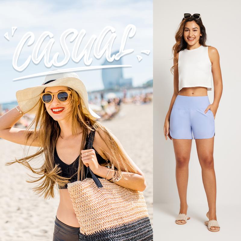 baleaf Women's 3''/5"/7''/9'' High Waisted Lightweight Board Shorts Swim/Running/Workout Quick Dry with Pockets Tankini Bottoms Bathing Suits Plus Size Bermuda Shorts baleaf Women's 3''/5"/7''/9'' High Waisted Lightweight Board Shorts Swim/Running/Workout Quick Dry with Pockets Tankini Bottoms Bathing Suits Plus Size Bermuda Shorts