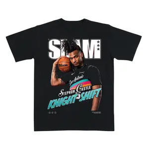 [SLAM] Stephon Castle Night Shift shirt, Spurs Rookie Graphic Vintage Streetwear shirt for Basketball Fans, Game Day Gift