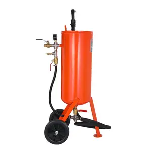 VEVOR 10 Gallon Heavy-Duty Sand Blaster, 60-110 PSI High Pressure Sandblaster, Portable Abrasive Blasting Tank, Air Sand Blasting Kit with 2 Ceramic Nozzles 7.5ft Hose for Stain, Rust, Paint Removal
