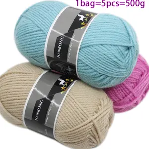 Wool Yarn Knit Sweater Handmade Crochet Thread Suitable for DIY Scarf Making Medium Thick Woolen Yarn Line