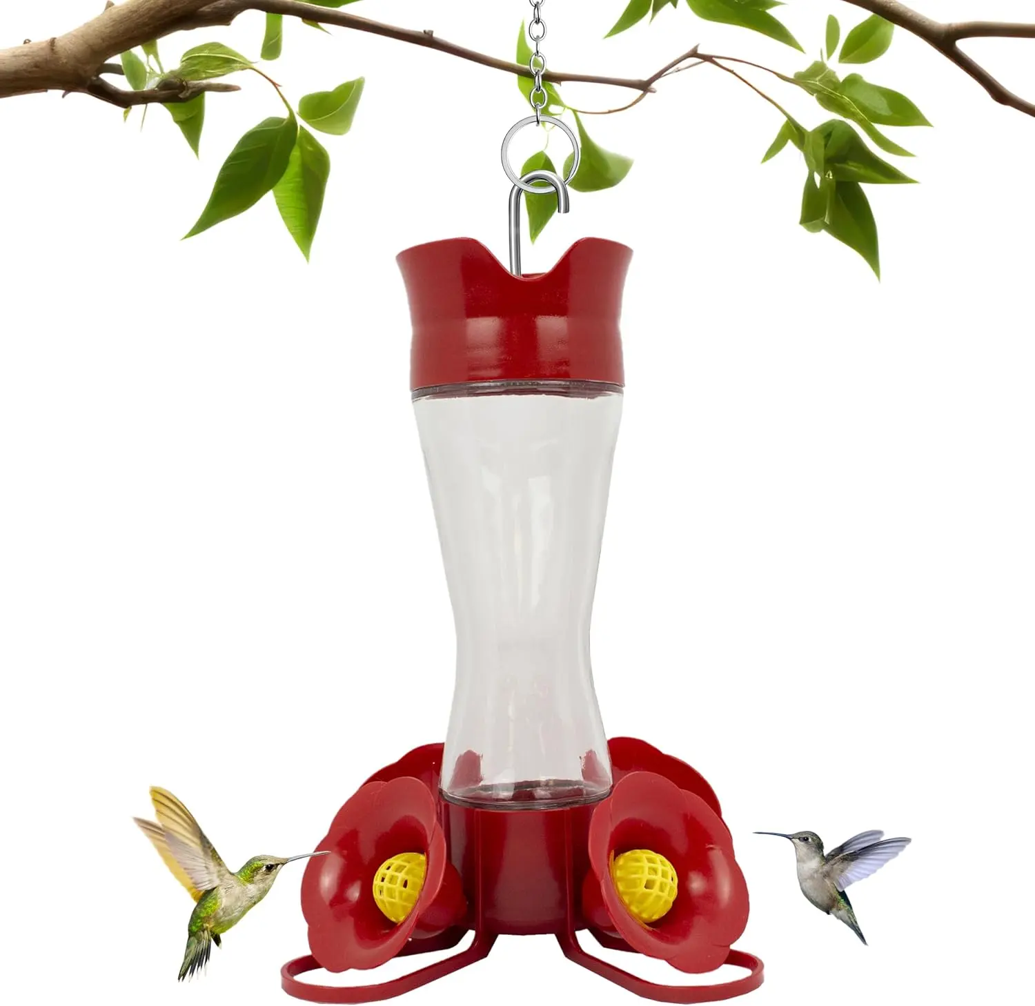 Perky-Pet 203CPBN Outdoor Glass Hummingbird Feeder with Perches, Ant Moat, Bee Guards - Pack of 1