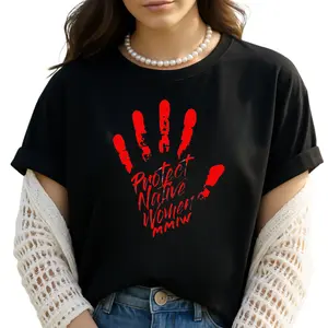 MMIW Awareness Protect Native Women Red Hand No More Stolen Sisters Red Handprint  Tee, Indigenous Women Shirt, Native American Rights  Graphic Unisex Shirt