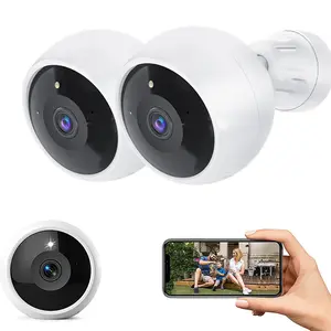 Camera Security Wireless Outdoor/Indoor, 2K Smart Garage 2.4G WiFi Cameras for Home Security   - HD Video, Night Vision, Motion Detection, Two-Way Audio, Smartphone Control Lens camara fathersdaygiftideas