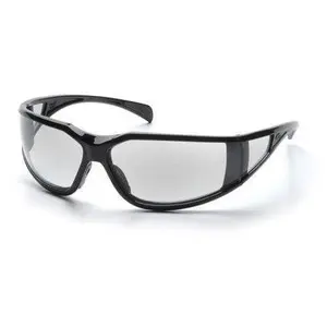 Pyramex Exeter Safety Glasses with Black Frame and Clear Anti-Fog Lens