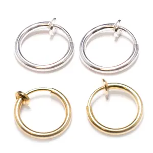 Pair of Spring Action Titanium IP Fake Septum, Nose, Ear Cartilage Hoop
