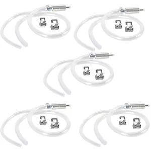 5PCS Brake Bleeder Hose-One Way Check Valve Tube Bleeding Tool Kit for Car Motorcycle Clutch, Universal Brake Bleeder Tool for Hydraulic System Bleeding for Car Motorcyle Clutch