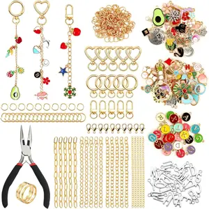 315 count Charms Lip Gloss  Making Kit, DIY Keychains Making Supplies Including 25  Clips 20 Extender Chain 118 Charms  Plier for Photo Keychains, Crafting and  Making