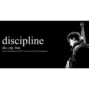 Discipline Anime Flag For Room/Motivation/Gym/Banner/Indoor/Outdoor Wall Hanging Tapestry Decor