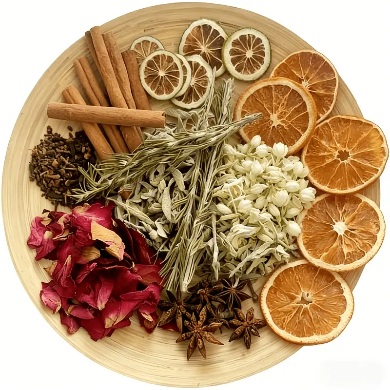 Stovetop Simmer Potpourri Kit with Dried Orange Slices, Cinnamon, Cloves, Lavender, Rosemary & Sage, Non-Edible Home Fragrance, Perfect Christmas & Fall Warm Hostess Gift, Teacher Appreciation & Housewarming Present