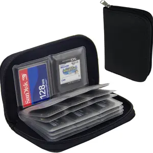 Memory Card Case, Carrying Case for Micro SD, Mini SD and 4X CF, Card Holder Bag Wallet for Media Storage Organization, Organizational Zipper Storage, Travel Storage, Organizer Storage Supplies