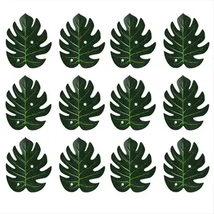 Artificial Tropical Palm Leaves Jungle Party Decoration Animal Summer Hawaiian Wedding Home Table Decor S