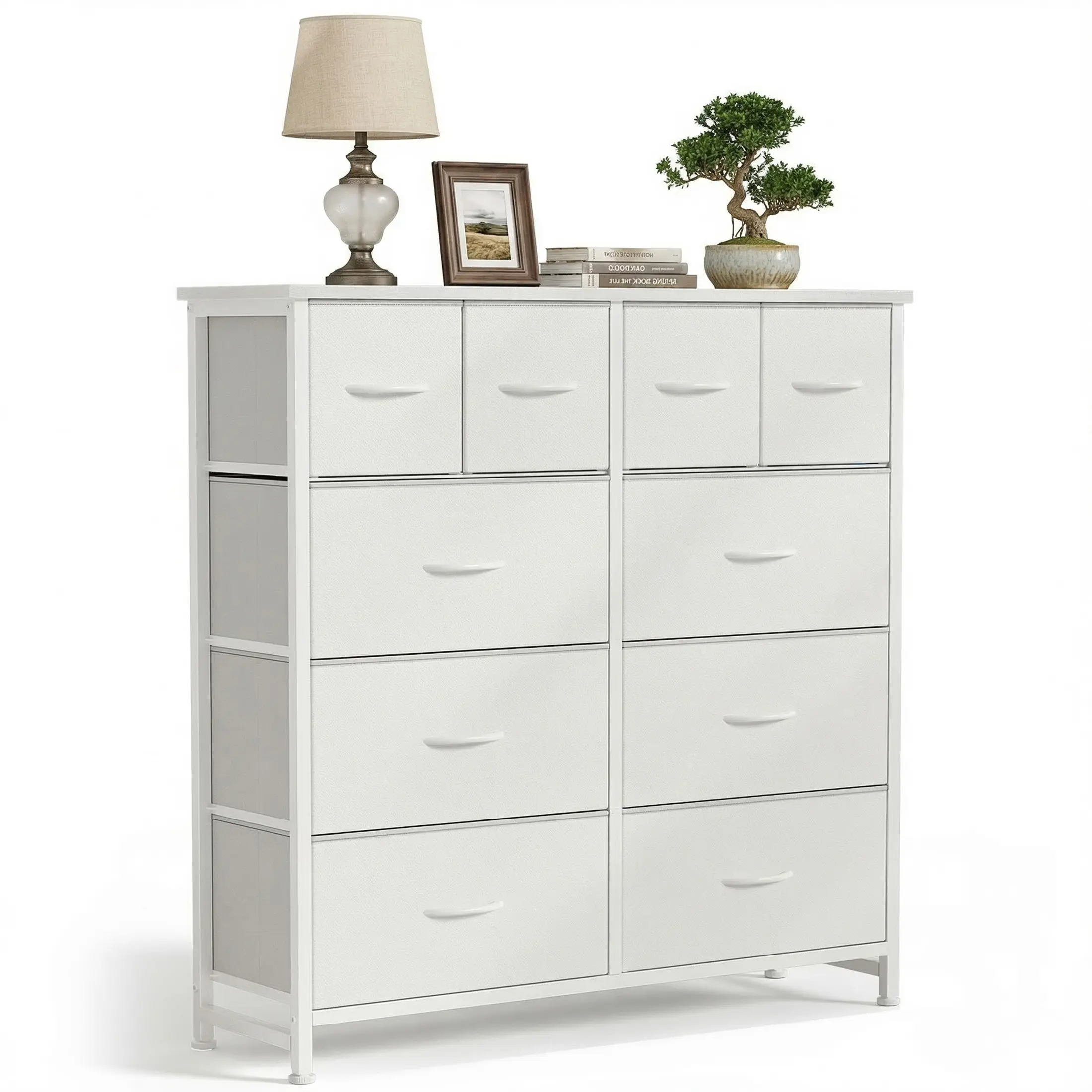 10 Drawers Fabric Dresser for Storage and Organization, Bedroom Dressers, Chest of Drawers for Living Room, Closet, Hallway