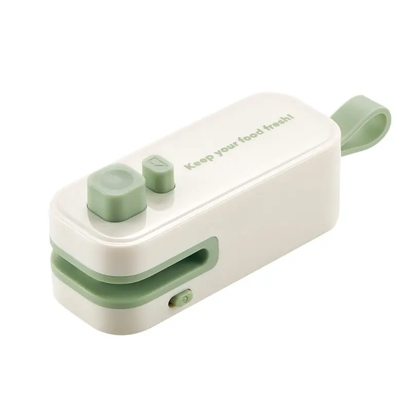 2-in-1 Mini Bag Sealer and Cutter, Rechargeable Heat Sealer for Chip Bags & Snacks, Portable Plastic Bag Resealer, Compact Heat Seal Machine for Food Freshness