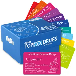 GISGFIM Top 300 Drugs Flashcards Pharmacology Flash Cards Nursing School Essentials with Drug Names Test Questions Dosage Formulas IV Gauges for Nursing Pharmacology Med Students Pharmacy Techs