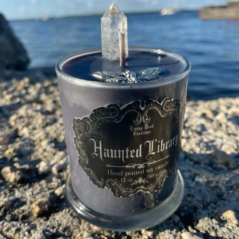 Haunted Library Soy Candle, Home Decor Accent