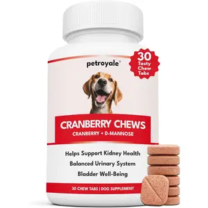Cranberry Chews for Dogs – UTI Support & Bladder Support – Cranberry Supplement for Dogs – Dog Kidney Support – Urinary Tract & Bladder Control (30 Soft Chews)