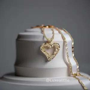 Gold Plated Filigree Heart Pendant Necklace - Elegant Design with Heart Shape, Ideal for Special Occasions and everyday Wear mother day Imitation Pearl fashion woman