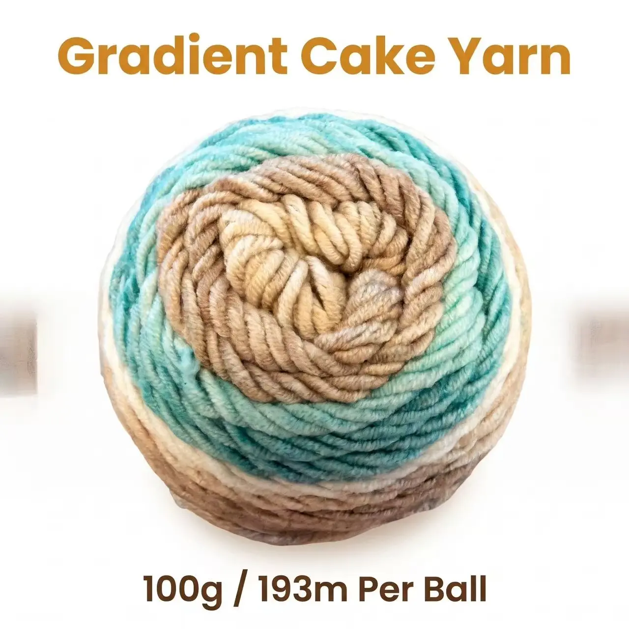 Cotton Blended Cake Yarn 100g =193M*4BALLS  Anti-Pilling  DIY Craft Yarn