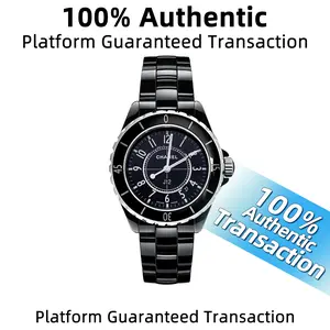 Chanel J12 34mm Quartz Black Ceramic Black Dial MWT000654