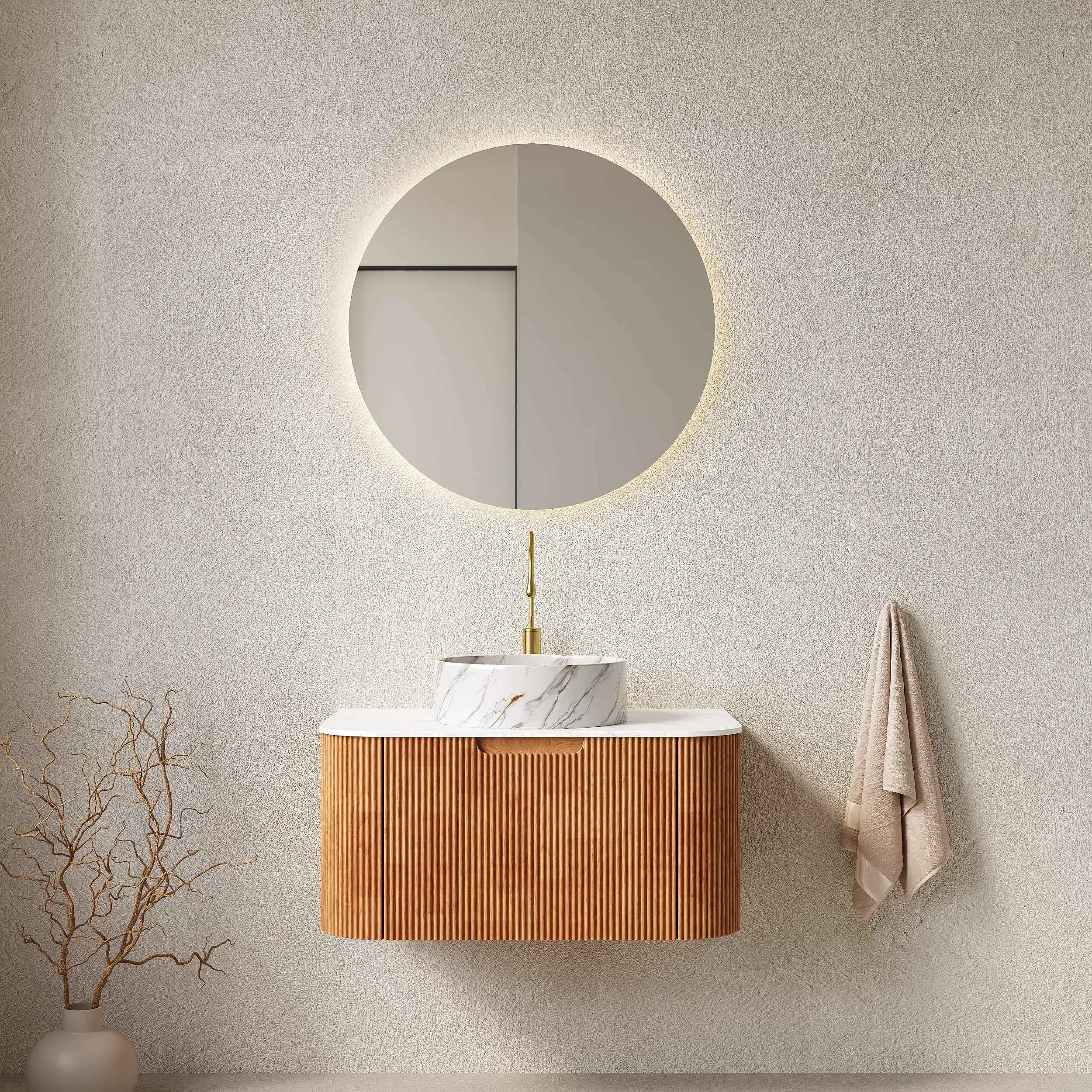 ExBrite DN 30" Bathroom Floating Vanity with Sink