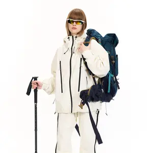 Outdoor sports jacket set, windproof and waterproof hard shell mountaineering suit, mountaineering pants, autumn and winter men's and women's models outdoor jacket