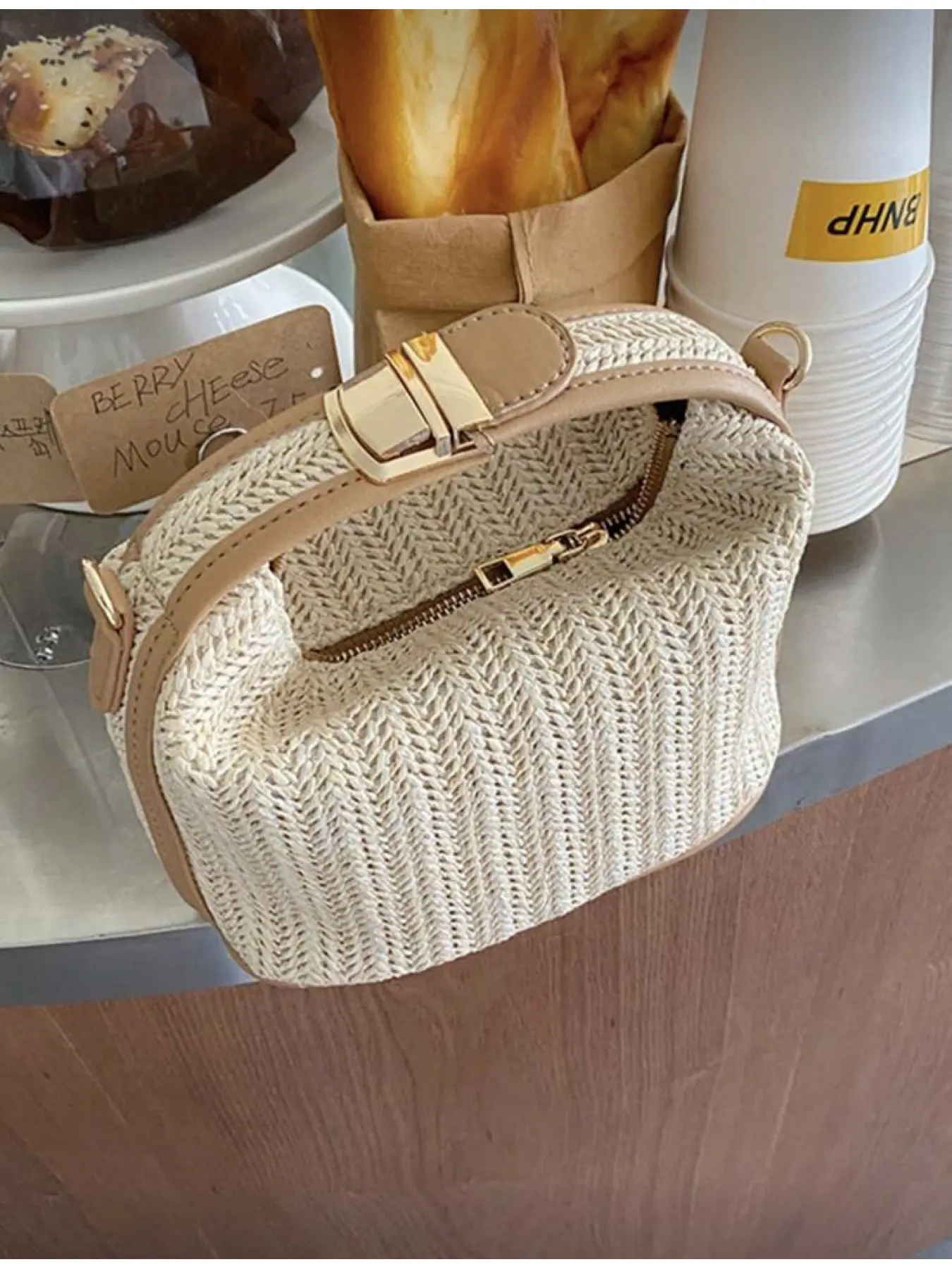 Summer Straw Handbag Women Casual Tote Bag Crossbody Beach Accessories Fashion Vacation Bag Ladies Beach Must Have Weaving Bag
