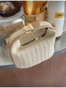 Summer Straw Handbag Women Casual Tote Bag Crossbody Beach Accessories Fashion Vacation Bag Ladies Beach Must Have Weaving Bag