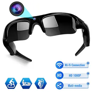Camera Sunglasses, 1080P HD Video Recorder Glasses, WiFi Connection, UV400 Protection, Comfortable Wearable Design for Outdoor Sports and Daily Travel