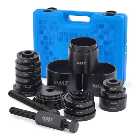 Orion Motor Tech 24pc Automotive Wheel Bearing Press Kit - Stainless Steel, Durable Construction, Quick & Easy Operation Steering Bearing Tool Set for Cars & Light Trucks with Sliding Screws & Bushings (Red, Blue)