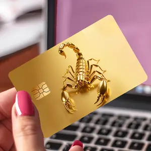 Metallic Scorpion Pattern Card Stickers for Credit Debit Transportation Room Keys Cards Skin Decals