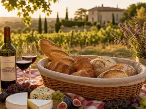 European-style rustic woven bread basket