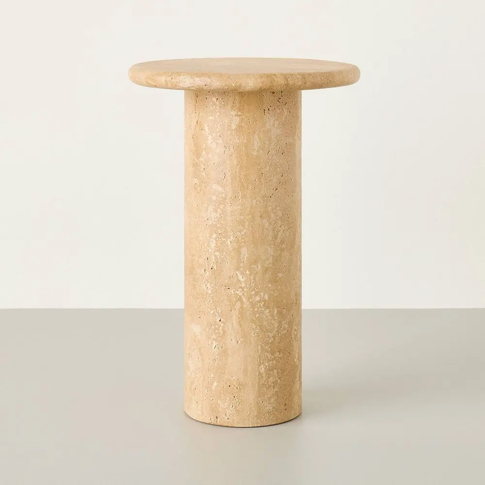 Small Round Travertine Accent Table - Hearth & Hand with Magnolia