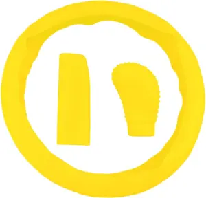 3 count   Steering Wheel Cover Set - Includes  Handbrake Cover & Gear Shift Cover & Anti-Slip Steering Wheel Protector, Universal Auto Interior Decoration for   (Yellow)