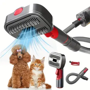 Pet Grooming Brush Kit for Dyson Vacuum V7 V8 V10 V11 V15(Not Included Vacuum), Dogs & Cats Grooming Brush Attachment, Dog Hair Groomer Tools for Cat and Other Animals