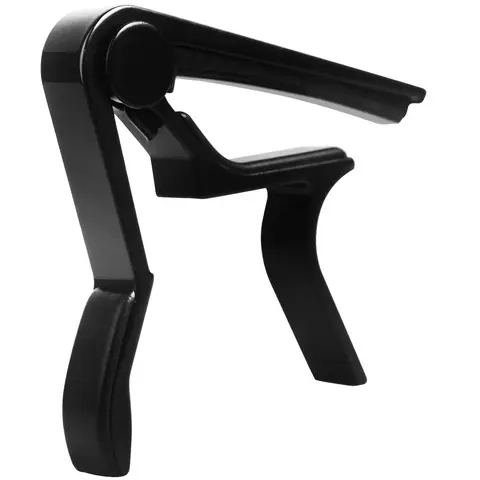 Durable 6-String Guitar Capo - Easy-to-Use, No-Noise Music Instrument Accessory with Even Fingerboard Pressure, Quick Reposition, Stable Tuning, Protection for Acoustic, Electric, Bass Guitars, Banjos, Ukuleles (Black) | Music Performance Accessories