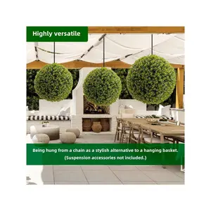 23in Artificial Eucalyptus Topiary Balls 2PCS  Topiary Ball Garden Spheres Decorative Balls for Outdoor Patio Garden and Indoor  Wedding Decoration 59cm Flowers Fruit Plant Water Proof